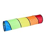 Relaxdays, bunt Spieltunnel, farbenfroher Krabbeltunnel, Kinder, B x D: 180 x 46...
