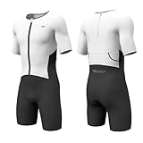 Wulibike Triathlon Anzug Herren Trisuit Kurzarm,Hohe Elastizität atmungsaktiv...