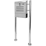 Maxstore STILISTA Standbriefkasten, V2A Edelstahl, Zeitungsfach, Modellwahl,...