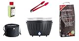 LotusGrill S Small Kompakt Starter-Set Anthrazitgrau der raucharme...