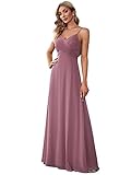 Ever-Pretty Damen Elegante Brautjungfernkleider Chiffon Ärmellos Langer Halter...