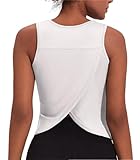 Weardear Damen Sporttop Yoga Tank Top Open Back Gym Shirt Fitness Tanktop...