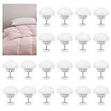 20 Stück Bettdeckenhalter, Rutschfeste Bettdecken Clips, 3 x 2,3 cm...