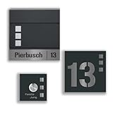 Jung Edelstahl Design Briefkasten Set Köln anthrazit RAL 7016 incl. Türklingel...
