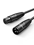 UGREEN Mikrofonkabel XLR Stecker auf XLR Busche Kabel Schwarz (2M) Kompatibel...