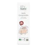 Eco by Naty Ökologische Baby Windelbeutel - 100% kompostierbar und biologisch...