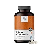HealthyWorld® Lutein + Zeaxanthin - 120 pflanzliche Kapseln – 2 natürliche...