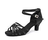 Danzschuhe Damen Latein für Damen Schwarz Professionelle Tanzschuhe Ballsaal...