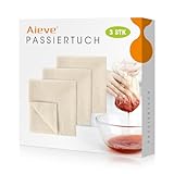 Aieve 3 Stück Passiertuch ca. 50x50cm Käsetuch Wiederverwendbares Siebtuch aus...