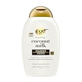 OGX Coconut Milk Shampoo, feuchtigkeitsspendendes Haarshampoo mit Rizinusöl &...