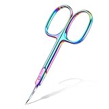 AOZUO Gebogene Nagelhautschere, Extra Feine Gebogene Hautschere Präzisions...