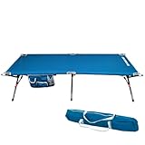 Feldbett XL Campingbett 203 x 81 cm klappbar Outdoorbett extra Breit Reisebett...