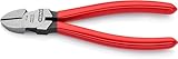 KNIPEX Seitenschneider mit Kunststoff überzogen schwarz atramentiert 160 mm 70...