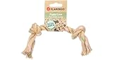 Flamingo Puppy Spielzeug Luro Seil mit 2 Knoten Braun – M | 32 cm L x 5 cm B x...