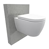 Spülrandloses Wand-WC NT2038 Weiß verkürzte Version Ideal für Gäste WCs mit...