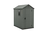 Keter Gartenhaus Darwin 4x6, Holzoptik, Farbe Salbeigrün, 2 m², 125,8 x 184,5...