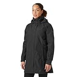 Helly Hansen Damen Aden Langer Regenmantel, Schwarz, L