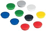 FRANKEN Magnete Rund, 10 Stück, Hochwertige Haftmagnete für Büro, Haushalt, Werkstatt, ideal für Whiteboards, Kühlschrank, Plantafeln oder Schaukästen, 24 mm, Bunt, HM20 99