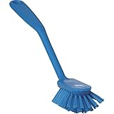Vikan 42373 Dish Brush with Scraping Edge, Blue, Medium, 280 mm Length, 60 mm...
