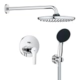 GROHE Start 250, Unterputz Duschsystem (25cm Regendusche mit Mischbatterie,...