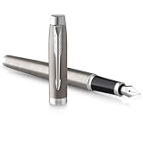 Parker IM Füller | Edelstahl mit Chrom-Zierteilen | Füllfederhalter mit feiner...