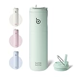 BOTTLE BOTTLE Isolierte Edelstahl Trinkflasche 750 ml mit Strohhalm, Deckel &...