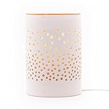 Candle-Brothers Elektrische Duftlampe Dots | Aromalampe Keramik Weiß | Für...