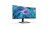 Philips 346E2CUAE - 34 Zoll WQHD Curved USB-C Docking Monitor (3440x1440, 75 Hz,...