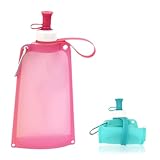 Satiskid Faltbare Trinkflasche 550ml Wiederverwendbare Wasserflasche aus...