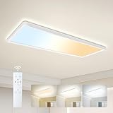 ONDTA LED Deckenleuchte dimmbar 22W, 58x20cm 2700K-6500K, Deckenlampe mit...