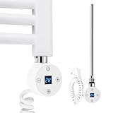 S'AFIELINA Weiße Heizstäbe 900W mit digitalem Thermostat für Badheizkörper,...