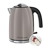 Russell Hobbs Wasserkocher [1,7L, 2400W] Colours Plus Mocha (Edelstahl-Akzente,...