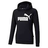 PUMA Damen Ess Logo Hoodie Tr Sweatshirt, Black, L