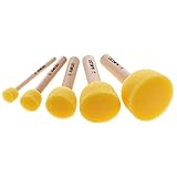 NAKLEO Schaumstoff Pinsel Set, 5 Stück Schwamm Pinsel Malerei 10, 20, 25, 40,...