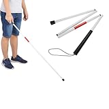 Nikou Faltbarer Blindstock, Blindenstock Aid Walking Sticks, 124CM Wanderstöcke...