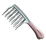 Lockenkamm | Breiter Zahnkamm | Professional Kamm | Doppelreihiger Wellenkamm...