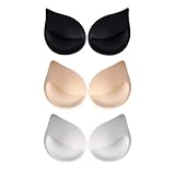 DHSBGWSX 3 Paar Atmungsaktive BH-Einlagen, Wassertropfenförmiges Brustpolster,...