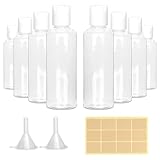 8Stks Flugreisen Plastikflaschen, 100ml Leere Reisebehälter, Mehrweg Kleine...