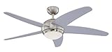 132 cm Deckenventilator Bendan 72220 mit Einzelleuchte und fünf Flügeln,...