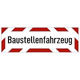 Baustellenfahrzeug Magnetschild (32x10 cm groß) (2 Größen) - Magnetisches...
