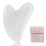 Gua Sha steine gesichts Jade Natur-Stein Herzform Kratz-Massage Tool für...