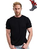 Merino.tech Merinowolle T-Shirt Herren - 100% Bio-Merinowolle Unterhemd Leichte...