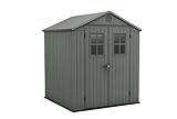 Keter Gartenhaus Darwin 6 x 6, Holzoptik, Farbe Salbeigrün, 3,3 m², 190 x 183...