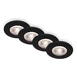 BRILONER - 4er Set LED Einbaustrahler 230V flach, warmweiß, je 4,9 W 480lm,...