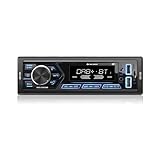 Caliber Autoradio Bluetooth 1DIN, DAB+/FM Tuner, 4x55W, USB/Micro SD, 2.1A...