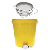 Germerott Bienentechnik Abfülleimer Profi 25 kg mit Quetschhahn Plus Edelstahl...