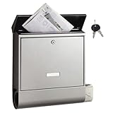 BURG-WÄCHTER Briefkasten mit Zeitungsfach und Namensschild, Rostfreier...