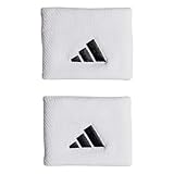 adidas Unisex Tennis Wristband Small, White/White/Black, M