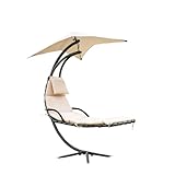 Home Deluxe - Schwebeliege - SAN REMO - inkl. Polsterauflage, Sonnendach und...