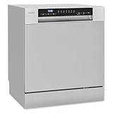 Exquisit Tischgeschirrspüler GSP508-030D silber | Spülmaschine 55 cm...
